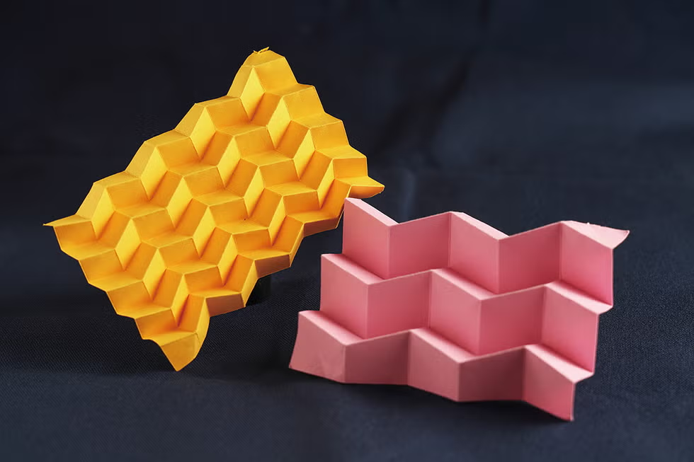 Origami-style folded paper structures