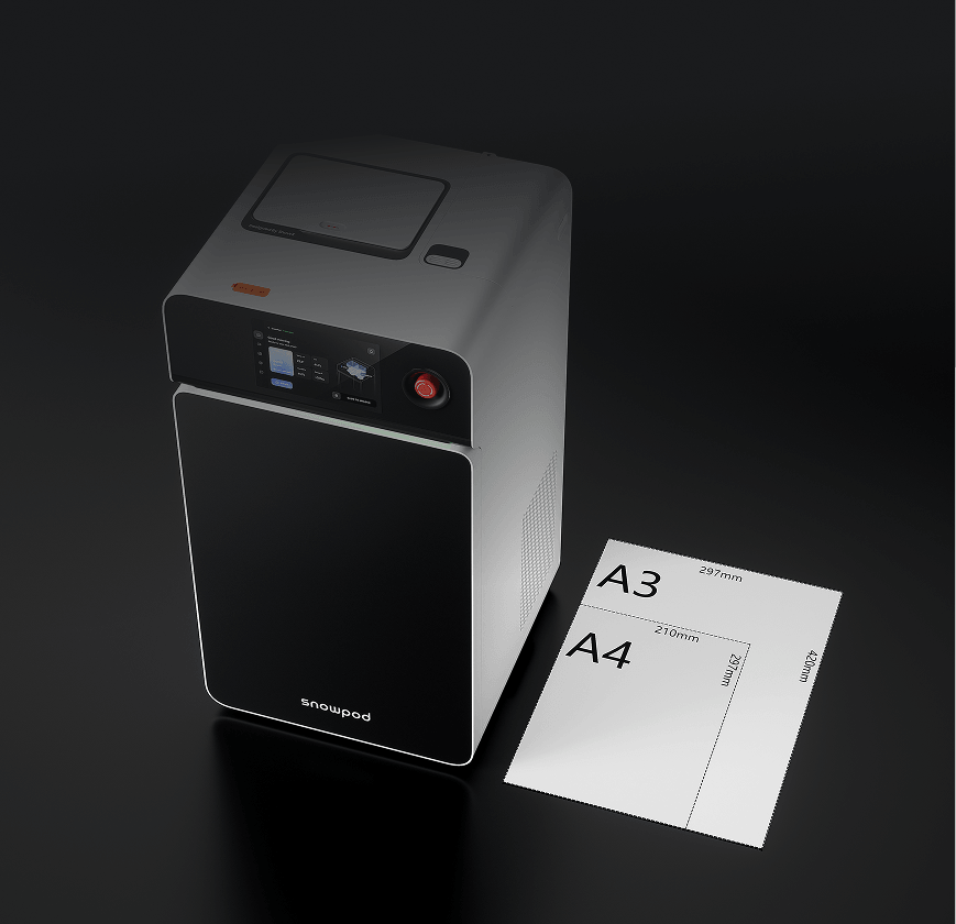360 by 360 millimeter compact footprint
