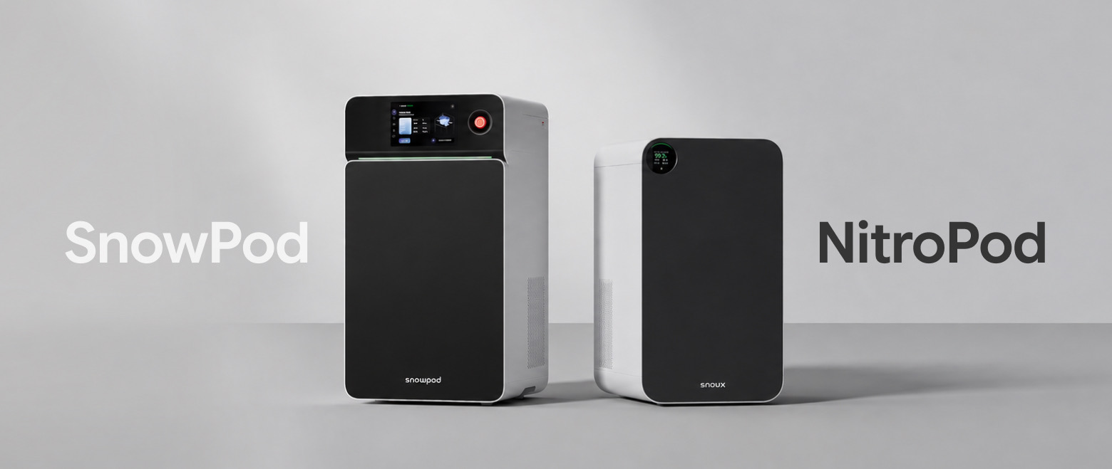 NitroPod nitrogen generator on a studio desk